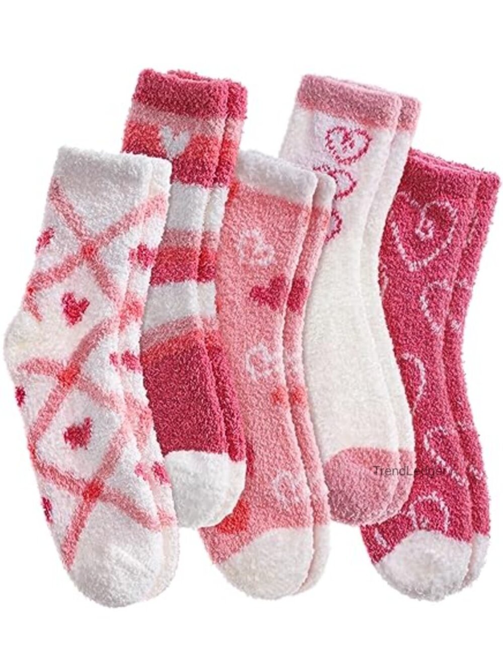 5 Pairs Fuzzy Cozy Polyester Slipper Socks for Women